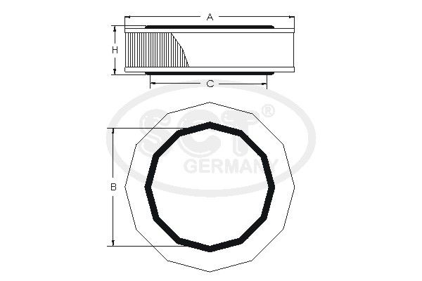 SCT GERMANY Воздушный фильтр SB 058